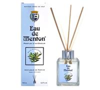 Prestige de Menton Diffusore di profumo d'atmosfera, 100 ml, in legno d'ulivo, 93,4% naturale e vegano, note bergamotto, cedro bacche di genepro, diffusore per bastoncini casa fresco e legnoso