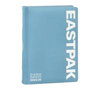 PRESTIGE & DELUXE Agenda compatibile con diario Eastpak scuola 2025-2026 azzurro - 13 Mesi per Scuola Media e Superiore,Copertina Imbottita dim. 12 x 16.5 + portachiave fischietto e penna multicolore