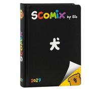PRESTIGE & DELUXE Agenda compatibile con DIARIO SCOMIX SCOTTECS Comix Scuola 2026-2027 datato Nero + Omaggio portachiave Fischietto e Penna multicolore