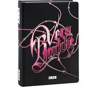PRESTIGE & DELUXE Agenda compatibile con Diario Scuola Anna 2025-2026, Agenda Giornaliera 16 Mesi per Ragazze Scuola Elementare e Medie, 12x16.5 cm + portachiave pailettes e penna multicolore