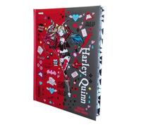 PRESTIGE & DELUXE Agenda compatibile con diario scuola Harley rosso grigio 2025-2026 datato F.to Standard 20x15 cm + portachiave pailettes e penna multicolore