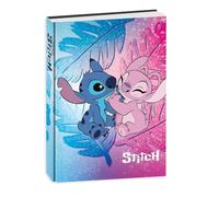PRESTIGE & DELUXE Agenda compatibile con diario scuola Lilo e Stitch Abbraccio 2026-2027 F.to Standard 20x15 cm per bambine + portachiave paillettes, matita e penna multicolore