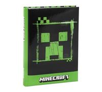 PRESTIGE & DELUXE Agenda compatibile con diario scuola Minecraft Nero Verde 2025-2026 F.to Standard 18x14cm + Omaggio portachiave fischietto e penna colorata