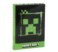 PRESTIGE & DELUXE Agenda compatibile con diario scuola Minecraft Verde nero 2025/2026 F.to Standard 18x14cm + Omaggio portachiave fischietto e penna colorata