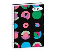 PRESTIGE & DELUXE Agenda compatibile con diario scuola Teenace Graffiti cerchi Multicolori 2025-2026 standard 18x13cm + omaggio portachiave con paillettes e penna multicolore