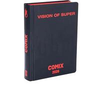 PRESTIGE & DELUXE Agenda compatibile con scuola diario C0mix Vision Of Super Edizione Limitata con sticker 2025-2026 F.to12x16.5H cm + portachiave fischietto e penna multicolore