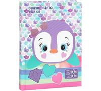 PRESTIGE & DELUXE Agenda compatibile con scuola diario Coniglio Mofu Mofu Lilla Viola pinguino 2025-2026 datato F.to Standard 13 x 18,5H cm + portachiave paillettes e penna multicolore