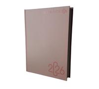 PRESTIGE & DELUXE Agenda compatibile con Scuola diario tinta Unita Rosa F.to 18 x 14 cm 2025/2026 + set scrittura e portachiave fischietto
