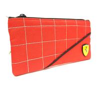 PRESTIGE & DELUXE Astuccio Borsellino zip scuderia italia per la scuola Rosso + Omaggio portachiave fischietto