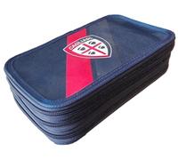 PRESTIGE & DELUXE Astuccio Cagliari calcio 3 piani zip completo per la scuola - Prodotto Ufficiale + portachiave