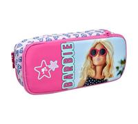 PRESTIGE & DELUXE Astuccio scuola compatibile con Barbie ovale scomparto chiusura zip per bambina