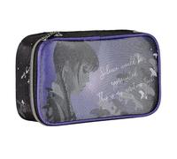 PRESTIGE & DELUXE Astuccio Scuola Mercoledi Quick Case completo + portachiave Mercoledi e doppio set colori - 12 pastelli e 12 pennarelli