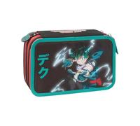 PRESTIGE & DELUXE Astuccio scuola My Hero Accademia 3 PIANI completo + omaggio portachiave fischietto e penna colorata