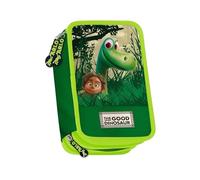 PRESTIGE & DELUXE Astuccio scuola The Good Dinosaur completo 3 piani Verde + omaggio portachiave fischietto e penna multicolore