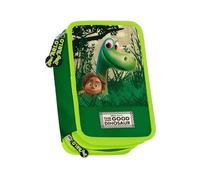 PRESTIGE & DELUXE Astuccio scuola The Good Dinosaur completo 3 piani Verde + omaggio portachiave fischietto e penna colorata