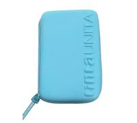 PRESTIGE & DELUXE Astuccio Scuola Tinta Unita Pool Over One Time zip completo celeste + omaggio portachiave paillettes