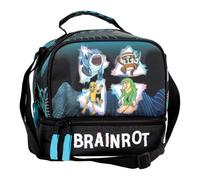 PRESTIGE & DELUXE Borsa termica Brainrot Toikido Snack Bag 21 cm per il pranzo merenda - 2 scomparti chiusura zip - scuola asilo tempo libero