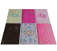 PRESTIGE & DELUXE Confezione 6 Quaderni Kitty a quadretti 10 mm - Formato A4 21x 29,7 cm per la scuola + penna multicolore