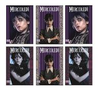 PRESTIGE & DELUXE Confezione 6 Quaderni MERCOLEDI a righe - Formato A4 21x 29,7 cm per la scuola - 30% di pagine in più maxi + Omaggio portachiave pailettes