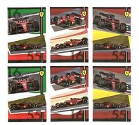 PRESTIGE & DELUXE Confezione 6 Quaderni Scuderia Italia a quadretti 5 mm con margine Quadro Q - Formato A4 21x 29,7 cm per la scuola + portachiave fischietto