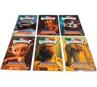 PRESTIGE & DELUXE Confezione 6 Quaderni Skifidol Brainrot a quadretti 5 mm con margine - Quadro Q - Formato A4 21x 29,7 cm per la scuola + portachiave Brainrot