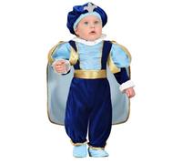 PRESTIGE & DELUXE Costume Carnevale BABY PICCOLO RE PRINCIPE IMPERATORE neonato bambino Taglia 3 6 9 12 18 mesi (10-12 MESI: altezza bimba/o 76 cm)
