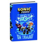 PRESTIGE & DELUXE Diario compatibile con Sonic Prime Team F.to standard 20 x 15 cm per la scuola 2025/2026 - copertina imbottita + Omaggio portachiave fischietto
