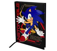 PRESTIGE & DELUXE Diario compatibile con Sonic Unstoppable F.to standard 20 x 15 cm per la scuola primaria 2026/2027 - copertina imbottita + Omaggio portachiave fischietto