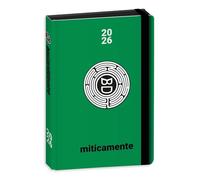 PRESTIGE & DELUXE Diario scuola Bastardidentro Edizione Limitata Speciale verde Copertina in PU 2025-2026 datato F.to Pocket 16x11cm + Omaggio portachiave fischietto e Penna multicolore