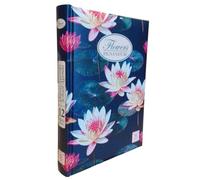 PRESTIGE & DELUXE Diario scuola Pigna Nature Flowers Fiori di loto - 12 mesi 2025-2026 F.to 18x14 cm + portachiave paillettes e penna multicolore