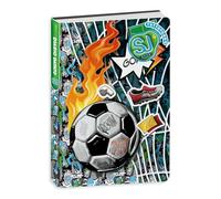 PRESTIGE & DELUXE Diario Scuola Seven SJ Boy Ragazzo Linea Fire Pallone calcio Gol 2025-2026 datato F.to standard 20x15 cm + portachiave fischietto e penna multicolore