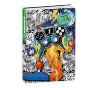 PRESTIGE & DELUXE Diario Scuola Seven SJ Boy Ragazzo Linea Fire Player Joystick 2025-2026 datato F.to standard 20x15 cm + portachiave fischietto e penna multicolore