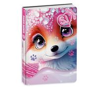 PRESTIGE & DELUXE Diario Scuola Seven SJ Girl Ragazza Linea Animal Dolce Volpe 2025-2026 datato F.to standard 20x15 cm + portachiave paillettes e penna multicolore