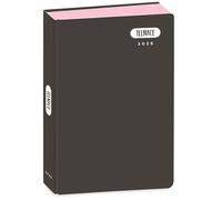 PRESTIGE & DELUXE Diario scuola Teenace linea pastello Nero 2025-2026 pocket 16x11cm + omaggio portachiave con paillettes e penna multicolore