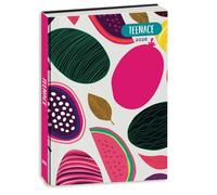 PRESTIGE & DELUXE Diario scuola Teenace multicolore Exotic Fruit Frutta tropicale 2025-2026 pocket 16x11cm + omaggio portachiave con paillettes e penna multicolore