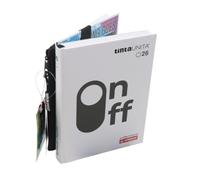 PRESTIGE & DELUXE Diario Scuola Tinta Unita 2025/2026 Bianco On Off - 12 Mesi Datato 384 Pagine Dim. 18 x 14 cm - Kit Accessori con Bustina Mesh + portachiave fischietto e penna multicolore