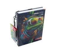 PRESTIGE & DELUXE Diario Scuola Tinta Unita 2025/2026 Lucertola Boss - 12 Mesi Datato 384 Pagine Dim. 18 x 14 cm - Kit Accessori con Bustina Mesh + portachiave fischietto e penna multicolore