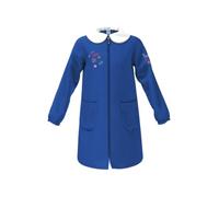 PRESTIGE & DELUXE Grembiule Scuola per bambina delle elementari - Colore Blu con ricamo Ragazza che balla Follow - Chiusura cerniera zip e Colletto Bianco 6 7 8 9 10 11 12 13 14 anni (Blu, 8 anni)