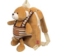 PRESTIGE & DELUXE Mini Zaino con Peluche Milly Bear marroncino - Zainetto Bambina Soffice e Leggero, Perfetto per Asilo, Passeggiate e Idea Regalo