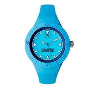 PRESTIGE & DELUXE Orologio da polso Lowell Deep Five Napoli Cinturino Azzurro - Quadrante 38 mm + portachiave calcio