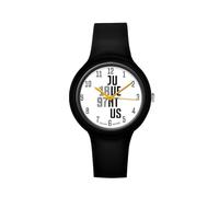 PRESTIGE & DELUXE Orologio da polso Lowell One kid Juventu Bianconeri Cinturino in silicone nero - Quadrante 34 mm bianco in confezione + portachiave calcio