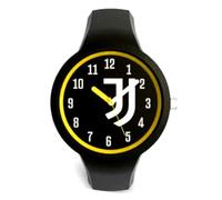 PRESTIGE & DELUXE Orologio da polso Lowell One kid Juventu Bianconeri Cinturino in silicone nero - Quadrante 34 mm nero in confezione + portachiave calcio