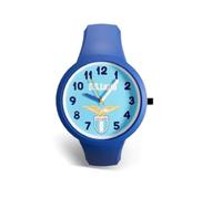 PRESTIGE & DELUXE Orologio da polso Lowell One kid Lazio Cinturino in silicone blu - Quadrante 34 mm azzurro in confezione + portachiave calcio