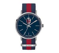 PRESTIGE & DELUXE Orologio da polso Lowell Tidy Bologna Nuova Collezione 2023/2024 Cinturino Rosso Blu - Quadrante 39 mm blu in confezione + portachiave calcio