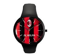 PRESTIGE & DELUXE Orologio da polso unisex Lowell Milan One Kid Cinturino Nero - Quadrante 34 mm rossonero + portachiave calcio