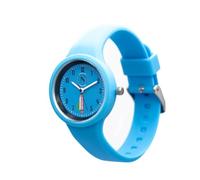PRESTIGE & DELUXE Orologio da polso unisex Lowell one Kid azzurro Unisex Napoli campioni d'Italia Cinturino Azzurro - Quadrante 34 mm bianco + portachiave calcio