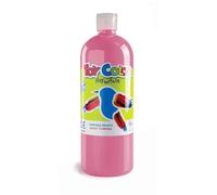 PRESTIGE & DELUXE Tempera pronta superlavabile - Flacone da 1000 ml in 18 colori assortiti o set Colorbox da 6 colori primari - Prodotto per Lavori Creativi e Pittura (1, 06- Pink/rosa)