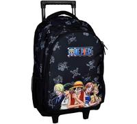 PRESTIGE & DELUXE Trolley Bag Zaino Scuola one Piece Nero + portachiave personaggio