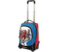 PRESTIGE & DELUXE Trolley Zaino compatibile con Spiderman Go Spidey - per scuola primaria Bambini - Schienale Imbottito Maniglia Telescopica + Kit penne e portachiave fischietto