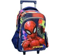 PRESTIGE & DELUXE Trolley Zaino compatibile con Spiderman Uomo ragno scuola primaria secondaria + 7 penne cancellabili